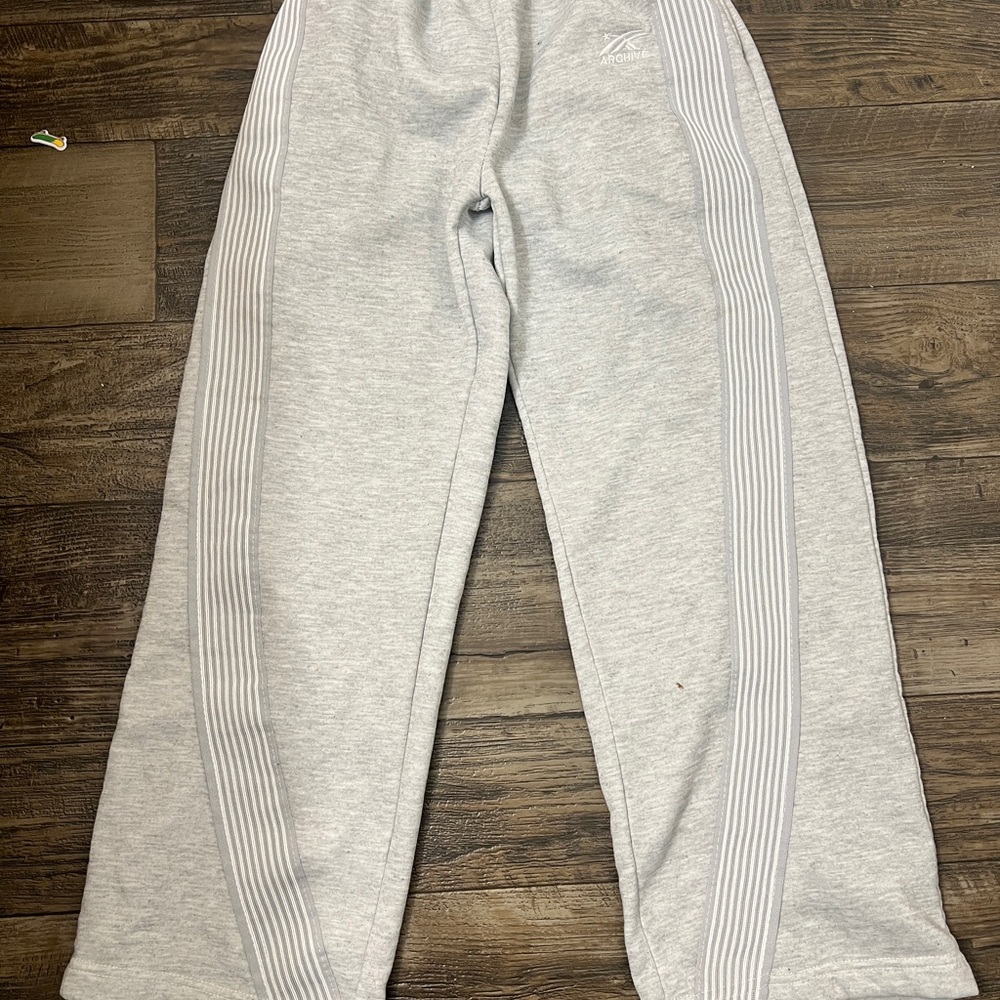 Essentials Gray Sweatpants With White Stripes - image 1